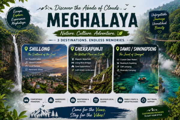 Shillong Cherrapunji Dawki Shnongpdeng Tour Packages