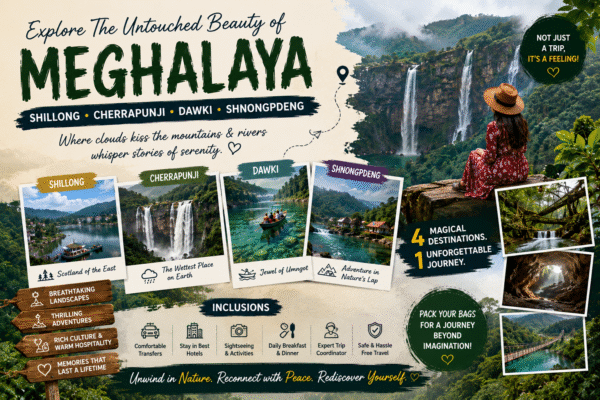 Shillong Cherrapunji Dawki Shnongpdeng Tour Packages
